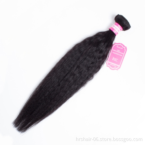 Peruvian Virgin Hair Weave 10-24inch 3bundles with a closure lot Natural Color Kinky Straight Unprocessed Human Hair Extension